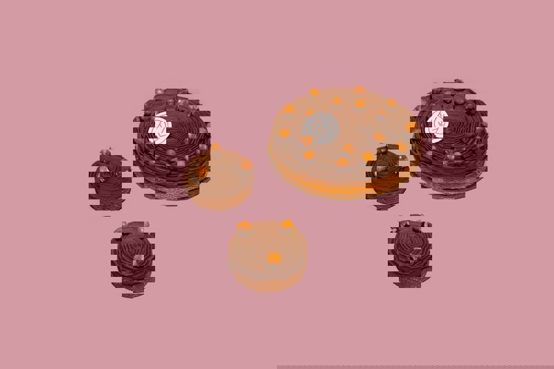 Small chocolate hazelnut tarte